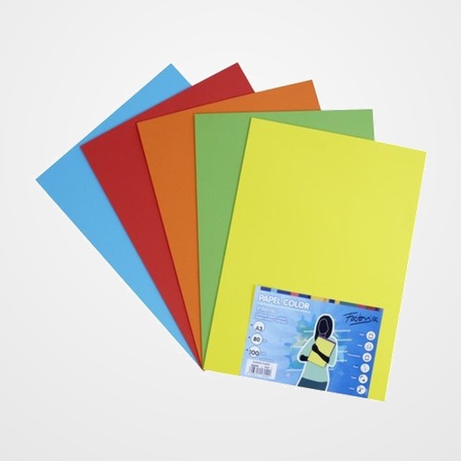 PAPEL de COLOR A3 FABRISA 80g 100h SURTIDO FUERTE