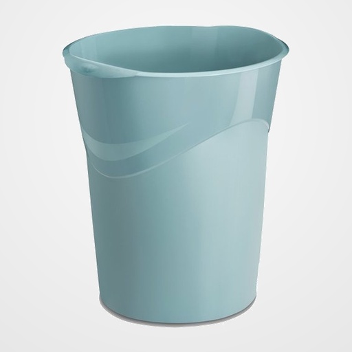 PAPELERA PLASTICO CERRADA CEP RIVIERA 280 Ri 14 LITROS MENTA