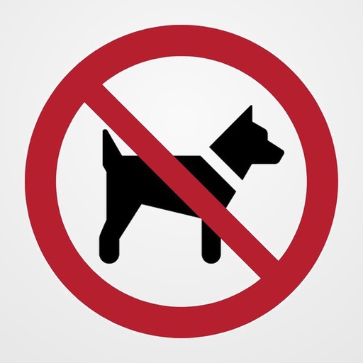 PICTOGRAMA JALEMA  PROHIBIDO PERROS  Ø200 mm. BOLSA DE 1