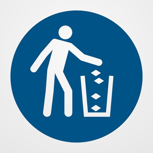 PICTOGRAMA JALEMA  USAR PAPELERA  Ø200 mm. BOLSA DE 1