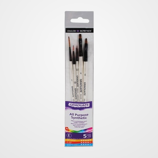 PINCEL DALER ROWNEY GRADUATE MANGO CORTO BLISTER DE 5