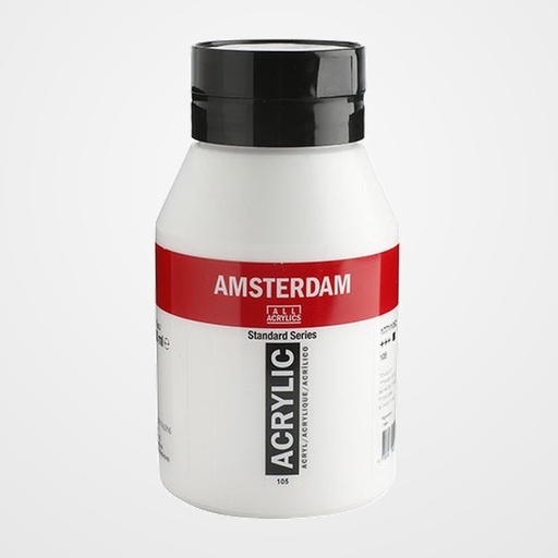 PINTURA ACRILICA AMSTERDAM 1000 ml (bote) BLANCO TITANIO