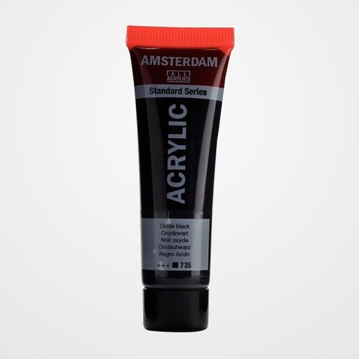 PINTURA ACRILICA AMSTERDAM 20 ml (tubo) NEGRO OXIDO