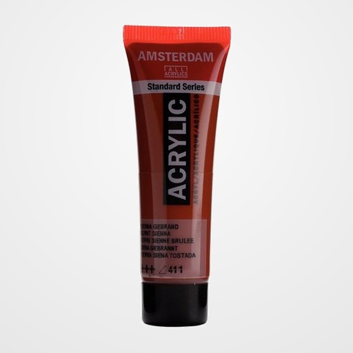 PINTURA ACRILICA AMSTERDAM 20 ml (tubo) TIERRA SIENNA TOSTADA