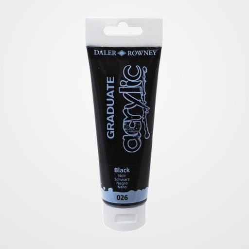PINTURA ACRILICA DALER ROWNEY GRADUATE 120 ml (tubo) NEGRO