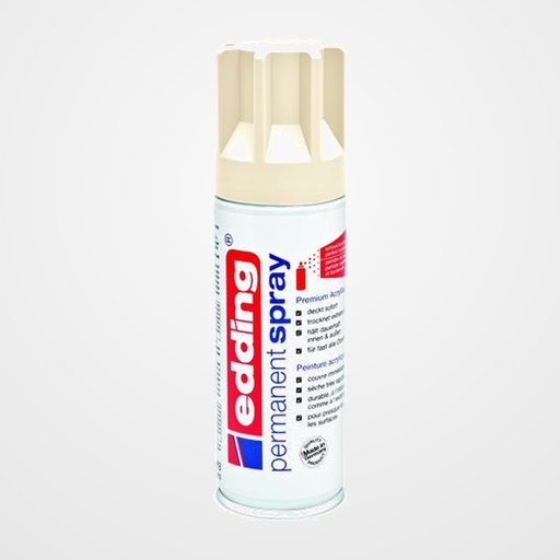 PINTURA ACRILICA EDDING PERMANENT SPRAY 200 ml MARFIL MATE