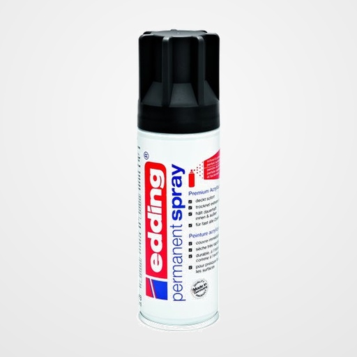 PINTURA ACRILICA EDDING PERMANENT SPRAY 200 ml NEGRO INTENSO MATE