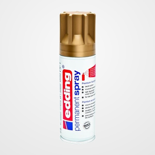 PINTURA ACRILICA EDDING PERMANENT SPRAY 200 ml ORO RICO MATE
