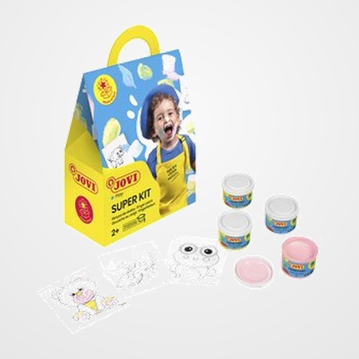 PINTURA de DEDOS JOVI 35 ml (bote)  SUPER KIT ESTUCHE de 4 + ACCESORIOS
