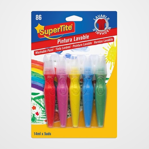 PINTURA LAVABLE SUPERTITE 14ml BLISTER DE 5 UNIDADES