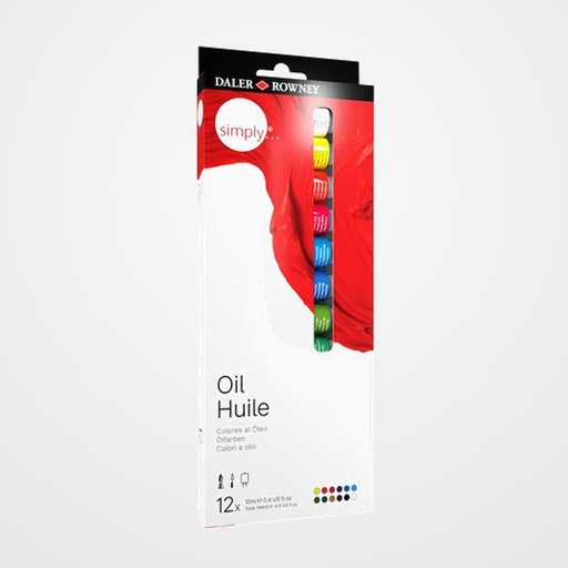 PINTURA OLEO DALER ROWNEY SIMPLY OIL 12 ml (tubo) ESTUCHE DE 12