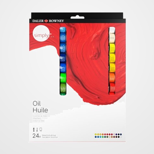 PINTURA OLEO DALER ROWNEY SIMPLY OIL 12 ml (tubo) ESTUCHE DE 24