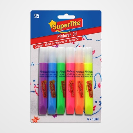 PINTURA 3D SUPERTITE 10ml BLISTER DE 6 UNIDADES