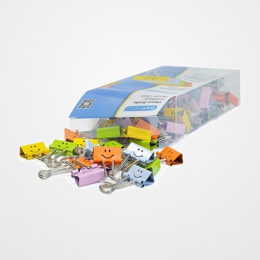 PINZA PALA ABATIBLE RAPESCO COLORES SURTIDOS 19 mm. CAJA de 80