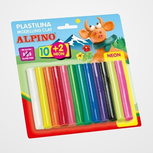 PLASTILINA ALPINO BLISTER 10+2 17GR