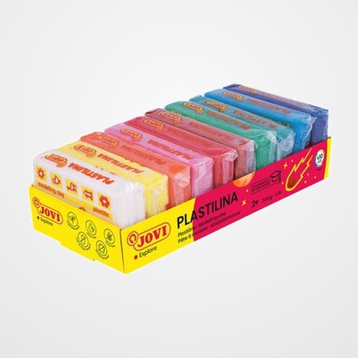 PLASTILINA JOVI 70 PASTILLA 50 gr. SURTIDO CAJA DE 10