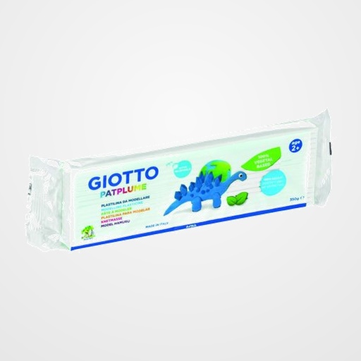 PLASTILINA PATPLUME 350GR CAJA 12 PASTILLAS BLANCO