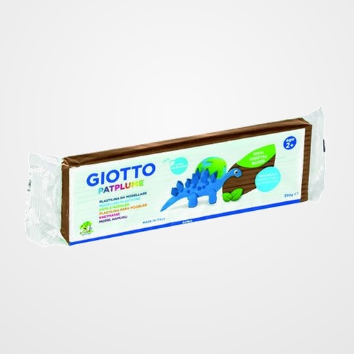PLASTILINA PATPLUME 350GR CAJA 12 PASTILLAS MARRON