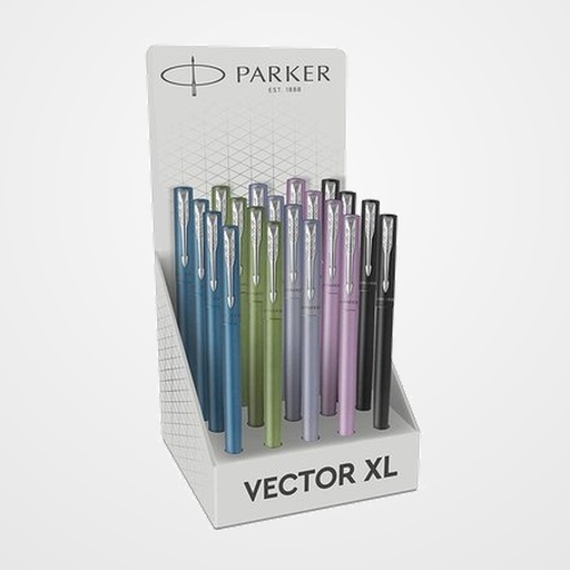 PLUMA PARKER VECTOR XL SURTIDO EXPOSITOR DE 20
