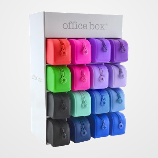 PORTATODO COLORLINE SILICONA RECTANGULAR  EXPOSITOR de 16