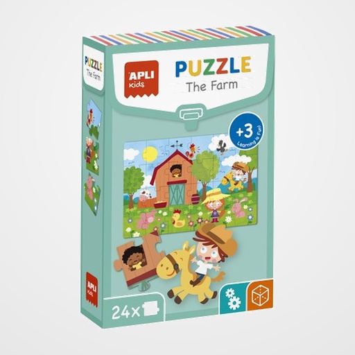 PUZLE EDUCATIVO APLI KIDS 24 PIEZAS LA GRANJA (+3 años)