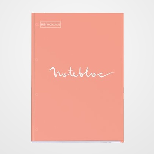 RECAMBIO MIQUELRIUS EMOTIONS NOTEBOOK 1 A4 80h  90g RECICLADO ENCOLADO 4 TALADROS CUADRIC.5x5 MELOCOTON