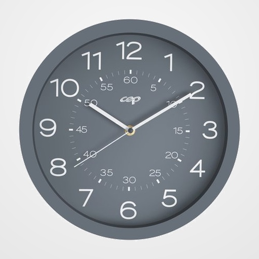 RELOJ DE PARED  CEP ANALOGICO MAGNETICO 820 M Min 30 CM GRIS/CASTAÑO