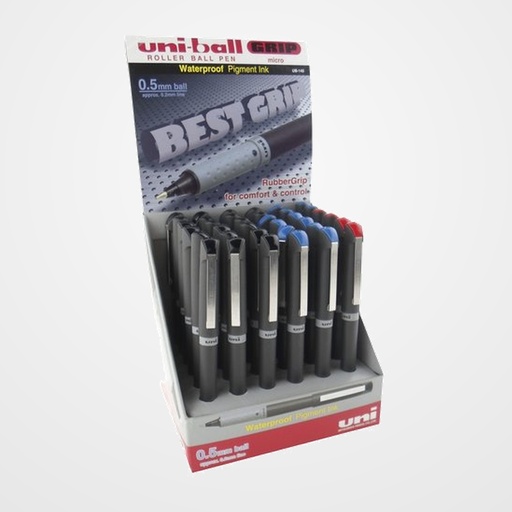 ROLLER T.LIQ. UNI-BALL GRIP MICRO 0,5 (UB-145) EXPOSITOR de 36