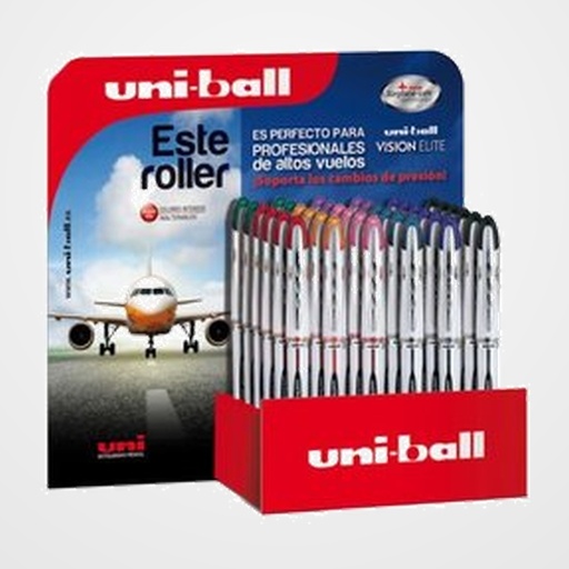 ROLLER T.LIQ. UNI-BALL VISION ELITE 0,8 (UB-200) COLORES EXPOSITOR DE 36