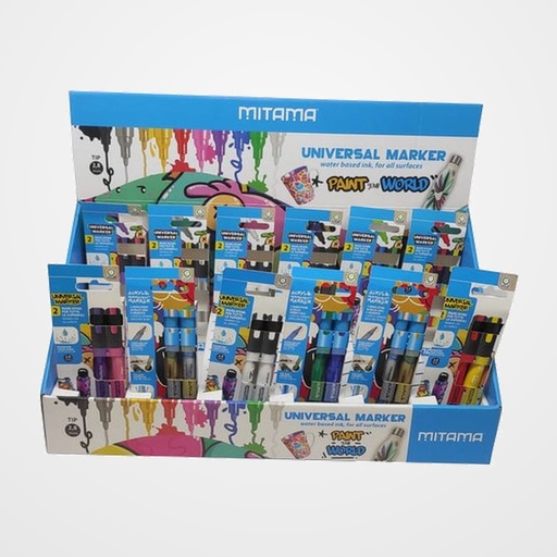 ROTULADOR ACRILICO MITAMA 2.5mm EXPOSITOR de 60