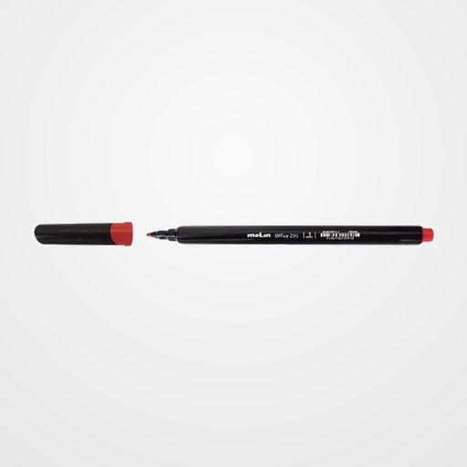 ROTULADOR FIBRA MOLIN 1 mm CUERPO TRIANGULAR ROJO