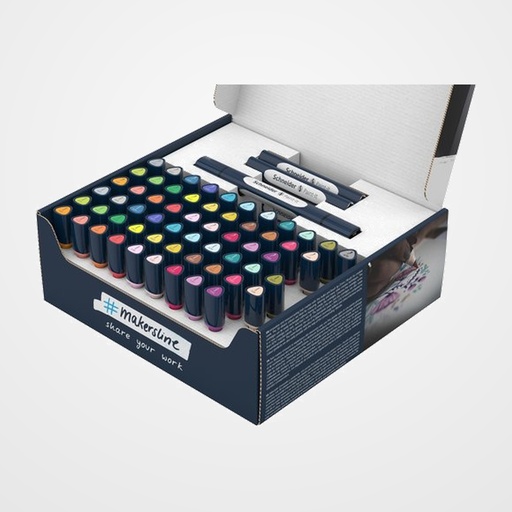 ROTULADOR FIBRA SCHNEIDER TWINMARKER PAINT-IT 040 SURT. CAJA DE 72 PIEZAS