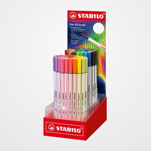 ROTULADOR FIBRA STABILO PEN BRUSH ARTY LINE PUNTA PINCEL EXPOSITOR DE 80