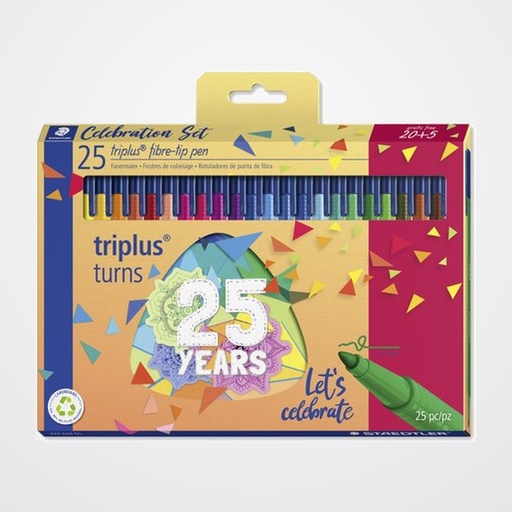 ROTULADOR FIBRA STAEDTLER  323 TRIPLUS COLOR ESTUCHE de 25