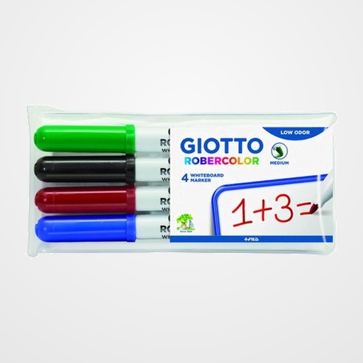 ROTULADOR GIOTTO ROBERCOLOR PIZARRA P.MEDIA BLISTER DE 4