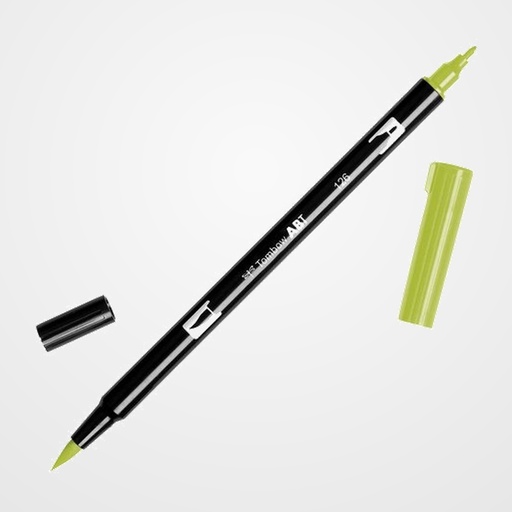 ROTULADOR TOMBOW DOBLE PUNTA PINCEL ACEITUNA CLARO