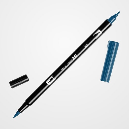 ROTULADOR TOMBOW DOBLE PUNTA PINCEL AZUL VERDADERO