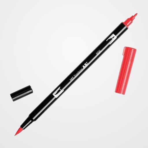 ROTULADOR TOMBOW DOBLE PUNTA PINCEL ROJO CHINO