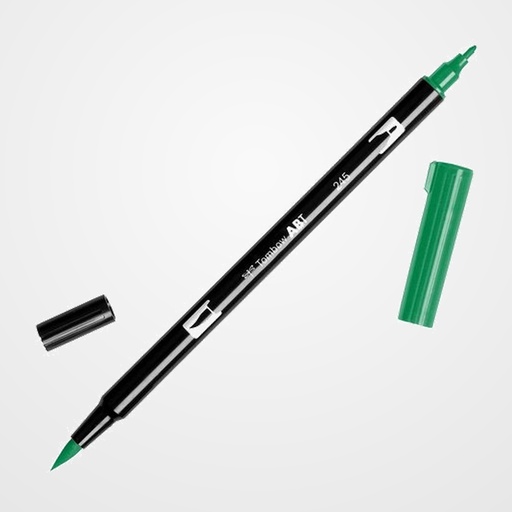ROTULADOR TOMBOW DOBLE PUNTA PINCEL VERDE SABIA