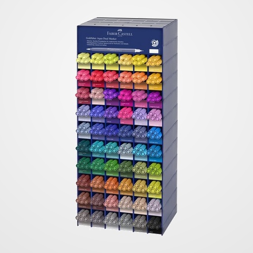 ROTULADORES ACUARELABLES FABER-CASTELL GOLDFABER AQUA DUAL MARKERS. EXPOSITOR DE 300 COLORES SURTIDOS