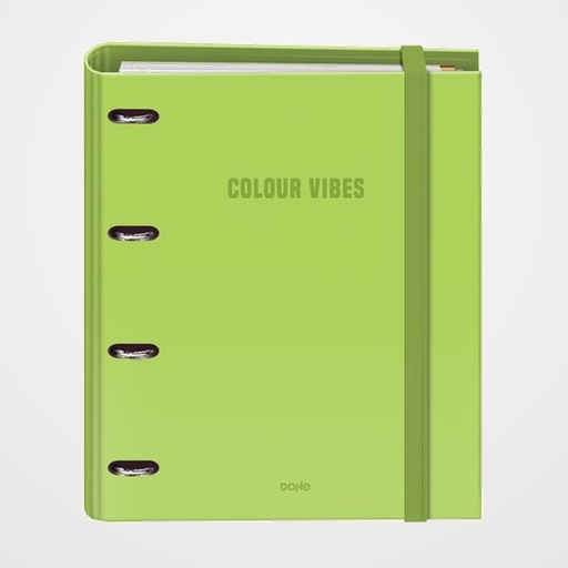 CARPEBLOC DOHE COLOUR VIBES A4 4 ANILLAS MIXTAS 35 mm con RECAMBIO 100hj. 90gr. CUADRIC.5x5 LIMA
