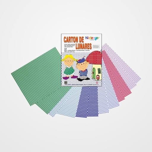 SCRAPBOOKING CARTULINA NIEFENVER IMPRESA 24x32cm. 300gr. LUNAR, PACK 12