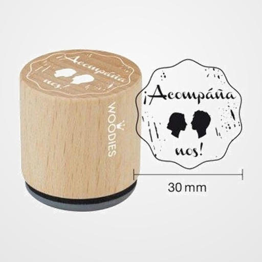SELLO COLOP WOODIES Ø30mm CAUCHO GRIS  ACOMPAÑANOS