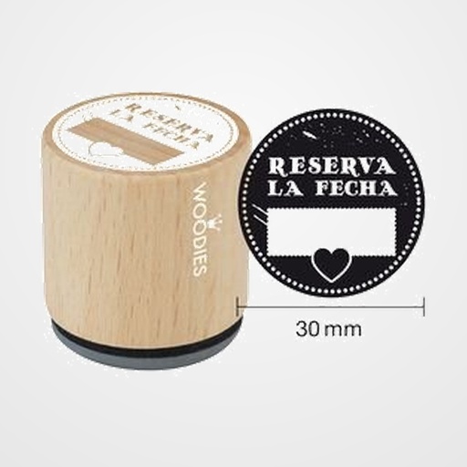 SELLO COLOP WOODIES Ø30mm CAUCHO GRIS  RESERVAD LA FECHA