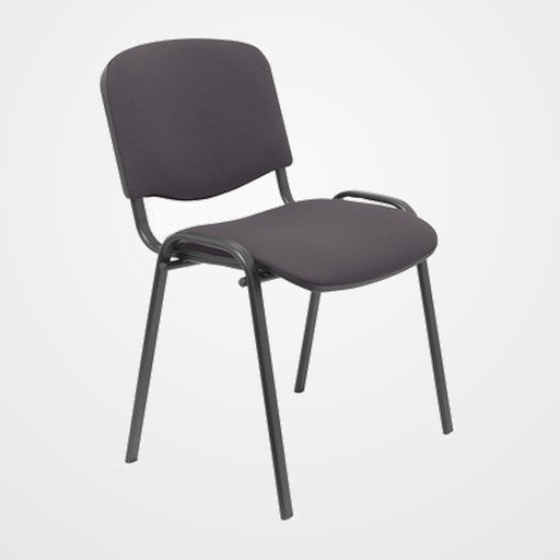 SILLA PIQUERAS Y CRESPO ALCARAZ CONFIDENTE ERGONOMICA APILABLE ESTRUCTURA NEGRA ASIENTO Y RESPALDO TAPIZADOS BALI GRIS PACK de 2