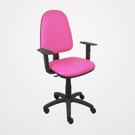 SILLA PIQUERAS Y CRESPO AYNA BRAZOS REGULABLES MECANISMO CONTACTO PERMANENTE CON REGULACION DE PROFUNDIDAD ASIENTO Y RESPALDO TAPIZADO SIMILPIEL ROSA