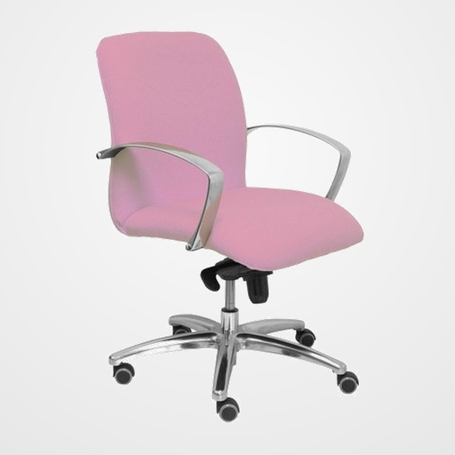 SILLA PIQUERAS Y CRESPO CAUDETE CONFIDENTE BRAZOS FIJOS MECANISMO BASCULANTE REGULABLE EN ALTURA ASIENTO Y RESPALDO TAPIZADO BALI ROSA PALIDO