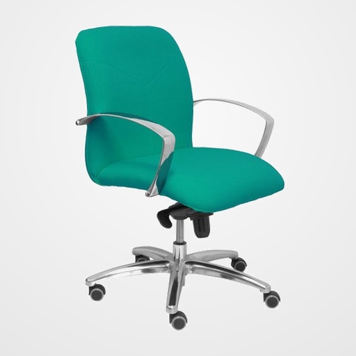 SILLA PIQUERAS Y CRESPO CAUDETE CONFIDENTE BRAZOS FIJOS MECANISMO BASCULANTE REGULABLE EN ALTURA ASIENTO Y RESPALDO TAPIZADO BALI TURQUESA