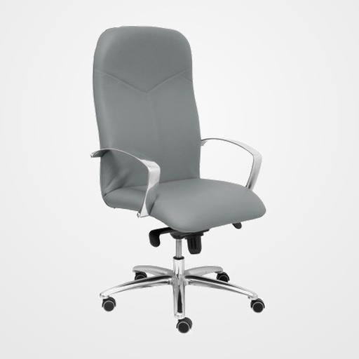 SILLA PIQUERAS Y CRESPO CAUDETE DIRECCION BRAZOS FIJOS MECANISMO BASCULANTE REGULABLE EN ALTURA ASIENTO Y RESPALDO TAPIZADO SIMILPIEL GRIS