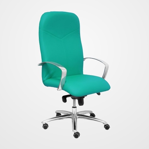 SILLA PIQUERAS Y CRESPO CAUDETE DIRECCION BRAZOS FIJOS MECANISMO BASCULANTE REGULABLE EN ALTURA ASIENTO Y RESPALDO TAPIZADO SIMILPIEL TURQUESA